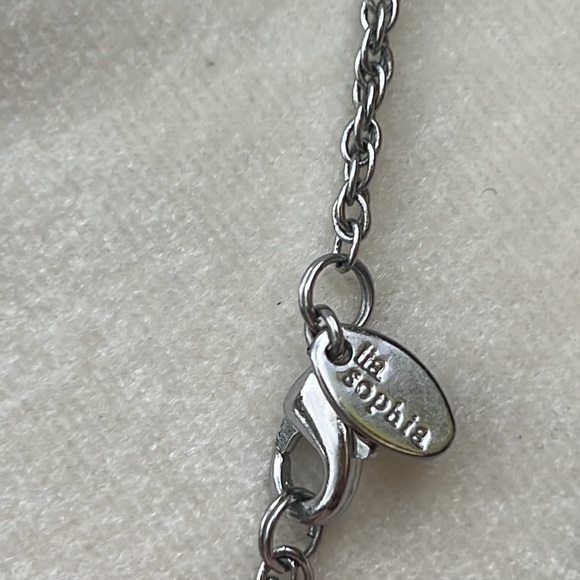 Lia Sophia Vintage Oval Slide Pendant Silver Necklace - Picture 5 of 5